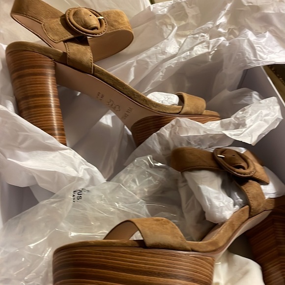 VIA SPIGA IRA STRAPPY PLATFORM HIGH TOFFEE SUEDE SIZE 7M - Picture 4 of 7